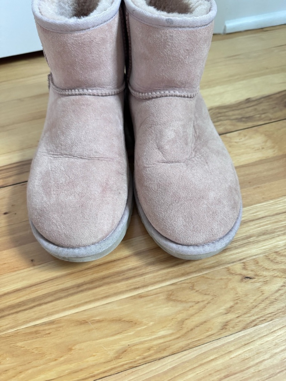 UGG CLASSIC MINI II ROSE GREY GRAY SHEARLING LINED BOOT US 10 - Picture 3 of 7